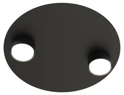 Immagine prodotto di Lampada a sospensione BOLX nera 2xGX53x10W in metallo, dimensioni: 8x40x40 cm, IP20, Emibig