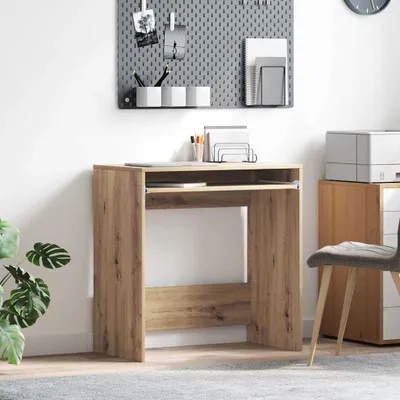 Immagine prodotto di Maison Exclusive - Scrivania in legno composito effetto "Artisan Oak", dimensioni 77,5 x 43 x 79 cm