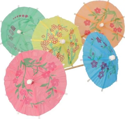 Zdjęcie produktu dla 6 dekoracyjnych szpikulców 10 cm "Parasol do lodów Asia"
