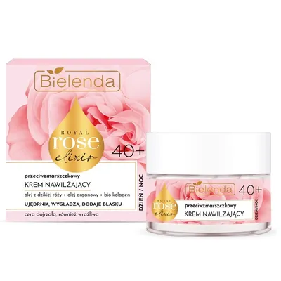 Zdjęcie produktu dla Bielenda Royal Rose Krem Przeciwzmarszczkowy 40+ Nawilżający 50ml Dzień Noc