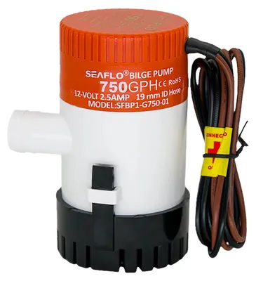 Produktbild von Bilgenpumpe für Boote - Tauchbare Marine-Wasserpumpe - 750 GPH - 12 V - Für Wohnmobil und Wohnwagen