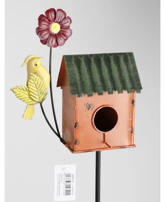 Produktbild von Vogelhaus Dekoration Häuschen Gartenstecker Erdspieß Figur Rasen Außen Boden