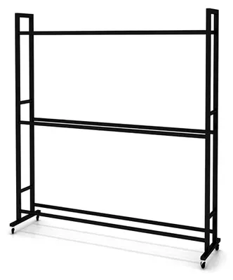 Produktbild von Stabiles Regal zur Aufbewahrung von Yoga-Bällen für 3 Bälle (155/175/200 cm), platzsparende Lösung für Fitnessstudios und Heimstudios, schwarzes Stahl-Design