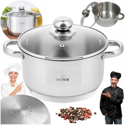 Produktbild von Zilner Topf Edelstahl mit Deckel für Induktion 18cm 2.5L