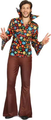 Zdjęcie produktu dla Flower power hippie strój męski 60s kolorowy M