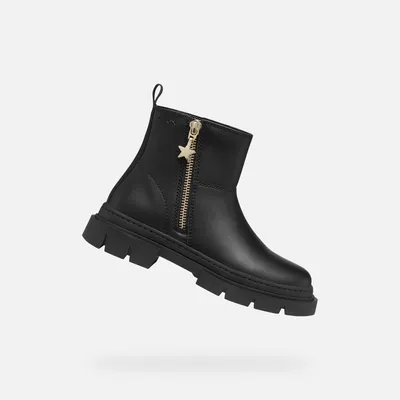 Produktbild von Geox schwarze Mädchen-Stiefeletten, Modell Karsyn, Größe 33
