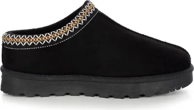 Produktbild von Damen Hausschuhe Gefüttert Slip On Schlappen Isoliert Slippers Firen Schwarz Gr.36
