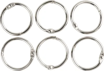 Produktbild von VBS Metallringe mit Verschluss, Ø2,5 cm, 6 Stk.