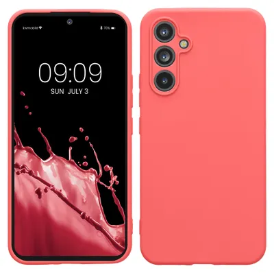 Produktbild von kwmobile Handyhülle für Samsung Galaxy A54 5G Hülle - weiches Handy Silikon Case - Schutzhülle Cover - Neon Koralle