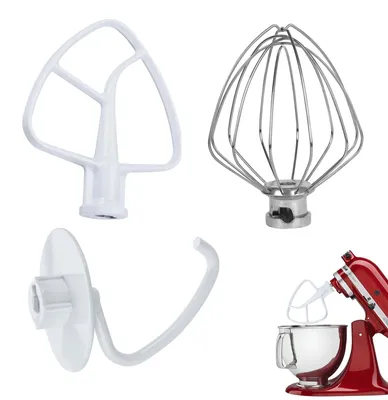 3-tlg. Flex Edge Rührer für KitchenAid K45WW, Edelstahl