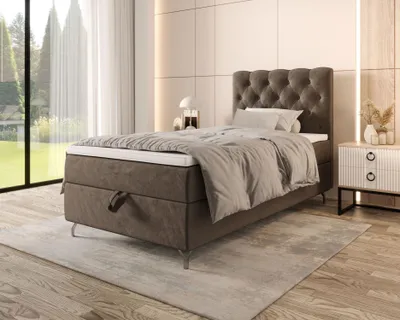 Produktbild von Gepolstertes Boxspringbett 100x200 ADRIA 2 - braun