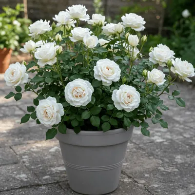 Produktbild von Rosen Pflanzen Weiß - 2 Pflanzen - Stauden Winterhart Mehrjährig - Duftende Echte Rosen aus Holland - für Garten und Topf (keine Samen, nicht künstlich)