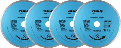 Produktbild von Vorel Diamanttrennscheibe für Fliesen und Glas 125mm 4 Stück