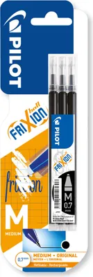 Zdjęcie produktu dla Pilot FriXion Point, Czarny, Czarny, 0,7 mm, 3 szt.