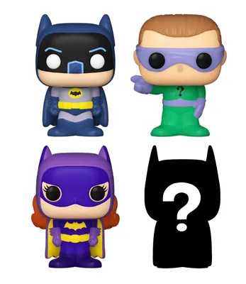 Produktbild von DC Bitty POP! Vinyl Figuren 4er-Pack Batman Adam West 2,5 cm