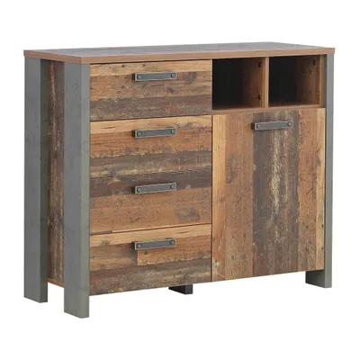 Produktbild von Kommode Sideboard Clif in Old Used Wood Shabby 107 x 86 cm