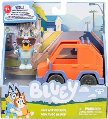 Obrázok produktu pre Bluey Sada figúrok Auto 4WD, figúrky pre deti, pohyblivé časti 3+