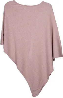 Produktbild von styleBREAKER Damen Feinstrick Poncho Italy | Asymmetrisches Strick Cape mit Kaschmir | Ärmelloser Wollmix Umhang