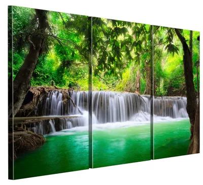 Produktbild von LUMASOUL Leinwand Bilder, Leinwandbild Natur Motiv, Wandbilder Holzrahmen und Webstuhl Wohnzimmer und Schlafzimmer, Bilder 90x60 cm Eklektisch Landschaft 10