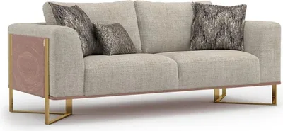 Produktbild von Zweisitzer Sofa Wohnzimmer Polstermöbel Design Couch Einrichtung Textil Neu