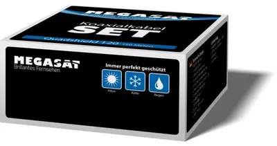 Produktbild von MEGASAT Koaxialkabel QuadShield 120 10 m + F-Stecker