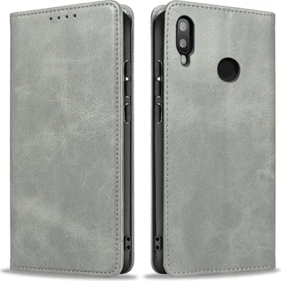 Produktbild von Handyhülle für Huawei P20 Lite Kunstleder Flip Cover Hülle Handytasche Case Kartenfach Farbe: Grau