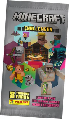Produktbild von Panini Minecraft 4 Karten - Sammelkarten Challenges Trading Cards (2025) - 1 Booster