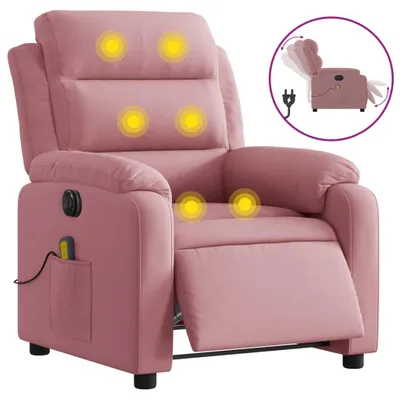 Produktbild von vidaXL Massagesessel Elektrisch Rosa Samt