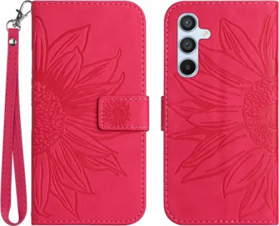 Produktbild von Samsung Galaxy A16 Hülle - Coverup Sonnenblume Klapphülle mit Schlüsselband - Rosa