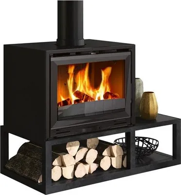 Image de Poêle à bois fonte 10kw noir - Godin - 411109NOIR - beaupre