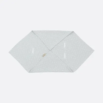 Produktbild von KraftKids Babydecke für Babyschale Sommer Musselin grau Pusteblumen 75 cm x 75 cm