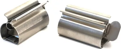 Produktbild von 2er Set Edelstahl Tubenpresse mit Stehfunktion, 8x4x3 cm, für vollständige Entleerung