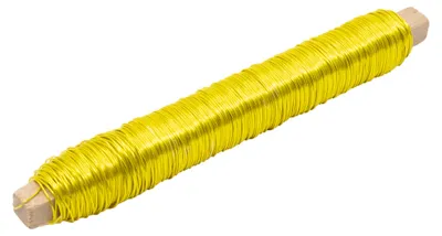 Produktbild von Decolackdraht Holzstab gelb - 08 - 0,50 mm 50 m 100 g