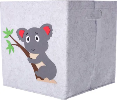 Zdjęcie produktu dla Bracia Mebelek | Pudełko do przechowywania - 30x30x30 cm - pudełko na zabawki, przechowywanie do pokoju dziecięcego, pudełko na zabawki - koala na drzewie