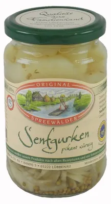 Produktbild von Krügermanns Original Spreewälder Senfgurken (370 ml Glas)