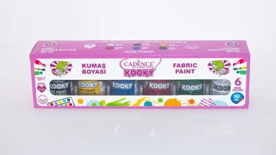 Obrázek produktu pro Sada dětských barev na textil Cadence - 6 barev à 30 ml