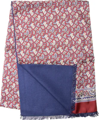 Produktbild von Schal Seidenflanell Businessschal weinrot Paisley 100% Seide 180x30cm