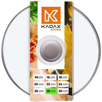 Immagine prodotto di Coperchio in vetro KADAX con manico in silicone "Tolfa", coperchio per pentola resistente al calore, 28 cm