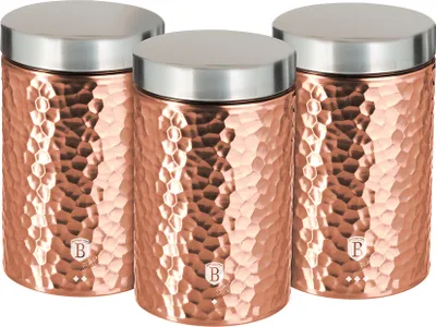 Immagine prodotto di Set di 3 contenitori per alimenti BERLINGERHAUS Linea Primal Rosegold Metallic BH-6715