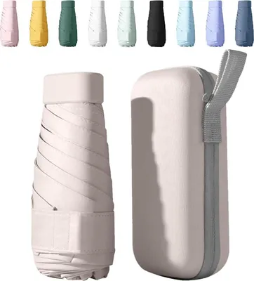 Produktbild von Mini Regenschirm Sykerout Taschenschirme Reise UV-Schutz wetterfest