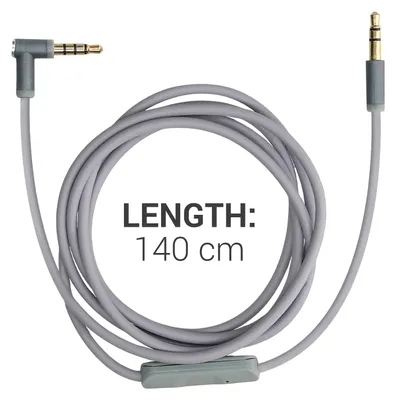 Produktbild von kwmobile Kopfhörerkabel für Beats Studio 3 / Solo 3 / Solo2 / Studio 2 / Studio 1 / Mixr - Ersatz Kabel 140 cm Mikrofon Lautstärkeregler - 3.5mm