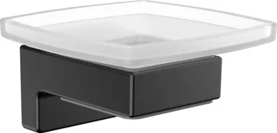 Immagine prodotto di emco cue porte-savon, avec verre en cristal satiné, noir, 323013300, 323013300