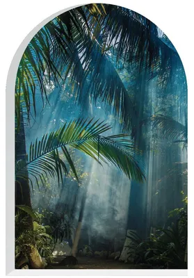 Produktbild von Vorgekleisterte Vliestapete mit riesigen Wandbildern – MYSTERIÖSE DSCHUNGELARCHE – 135 x 90 cm
