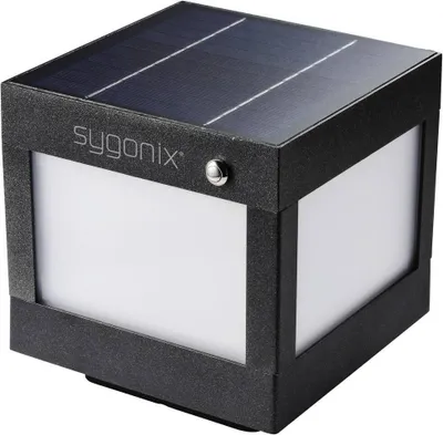 Produktbild von Sygonix SY-5593808 Solar-Außenwandleuchte SMD LED LED fest eingebaut 3 W Schwarz
