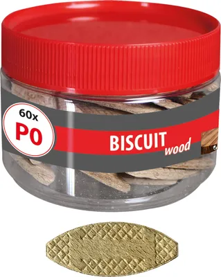 Image de Chevilles plates en bois Biscuit Wood P0 (60pcs)