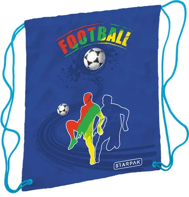 Produktbild von Starpak Turnbeutel Sportbeutel "Football" - 38,5 x 33 cm