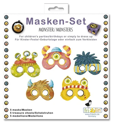 Zdjęcie produktu dla Zestaw masek na imprezę Monstrzaki, Fridolin