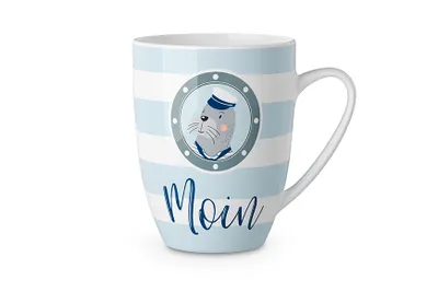 Produktbild von maritimer Becher, Tasse Meerfreunde mit Seehund für 250ml Geschenk für Dich