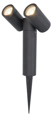 Image de HOFTRONIC - Spot à piquet jardin double 8W 690lm 4000K IP65 Noir