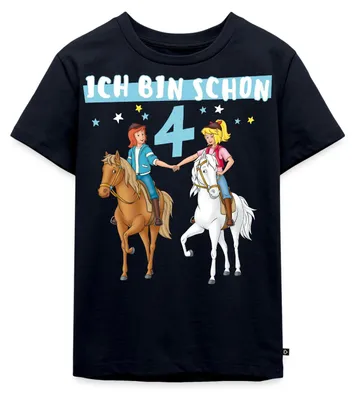 Produktbild von Spreadshirt Bibi & Tina Geburtstag Ich Bin Schon Vier Kinder Premium T-Shirt, 110/116 (4 Jahre), Navy
